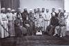 Sitting extreem left with the courteirs of Nizam Mir Mahboob Ali Pasha